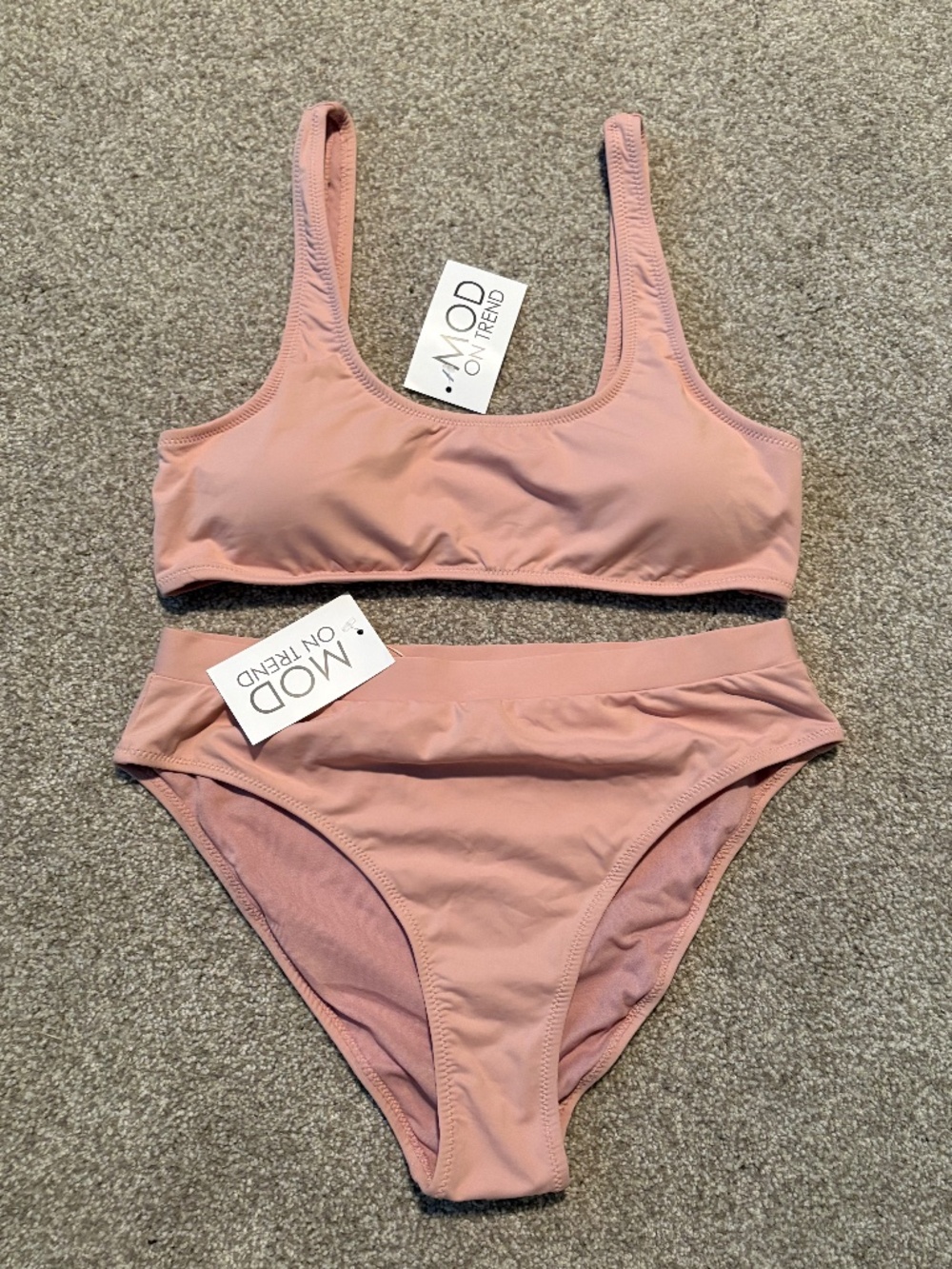 NWT MOD ON TREND Blush Pink Bikini Set – Size Large